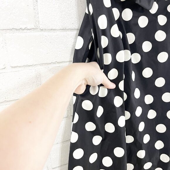 Hutch for Anthropologie Black & White Polka Dot Strapless Dress with Bow Size 4P - Picture 7 of 13